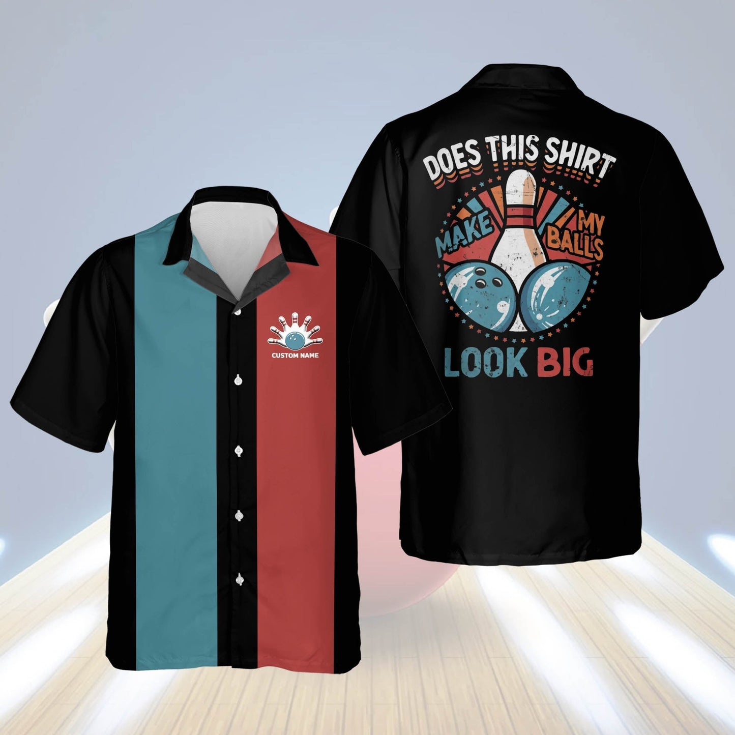 Personalized bowling Hawaiian shirt for men, Does This Shirt Make My Balls Look Big Vintage Hawaiian Shirt HO2773