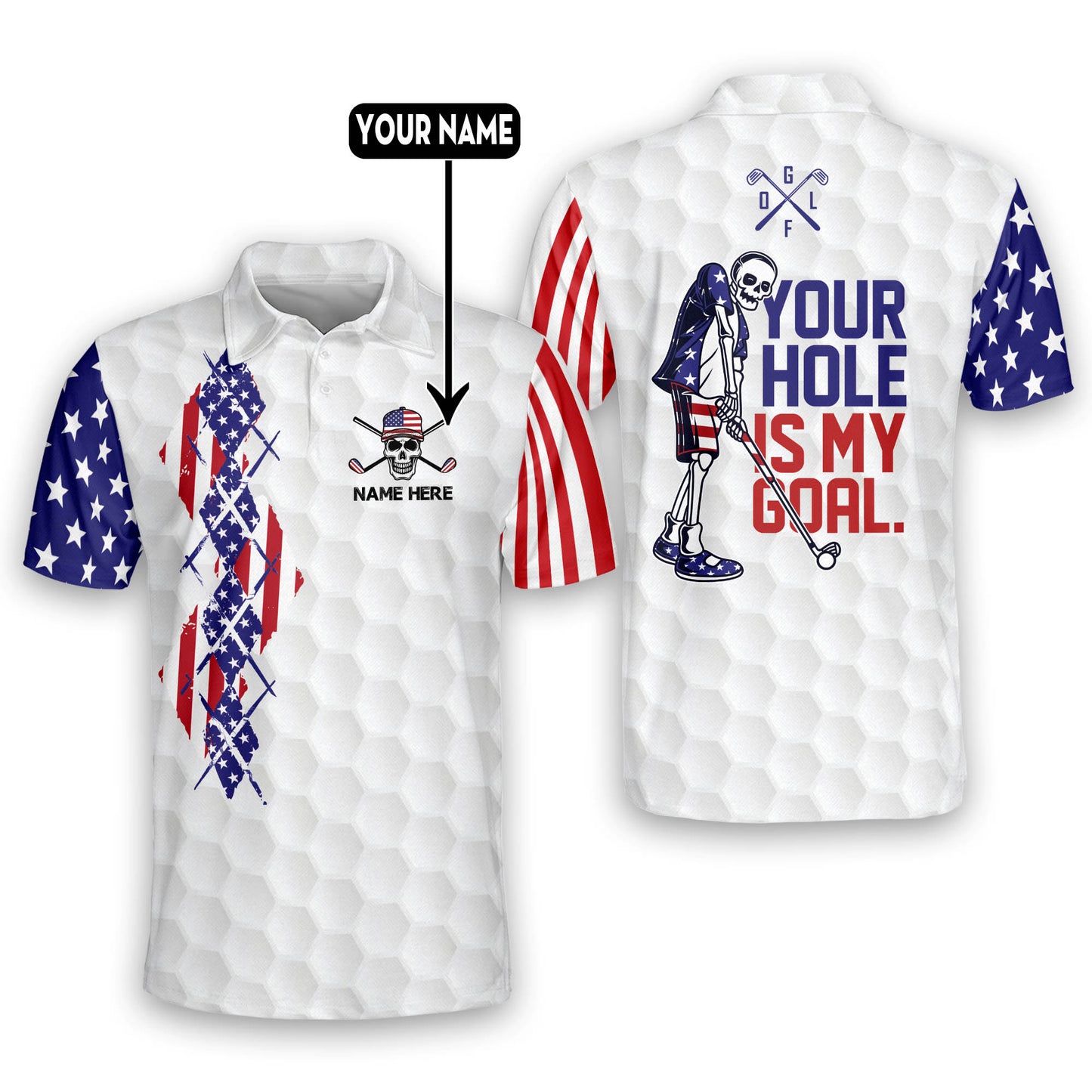 Your Hole Is My Goal Golf Polo Shirt GM0144