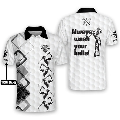 Always Wash Your Balls Golf Polo Shirt GM0104