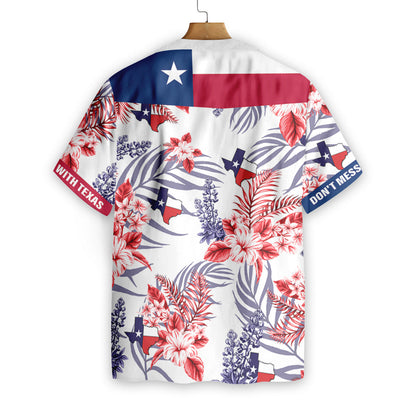 Texas Hawaiian Shirt Floral Bluebonnet Don’t Mess with, Hawaiian shirts for men, Women HO2467