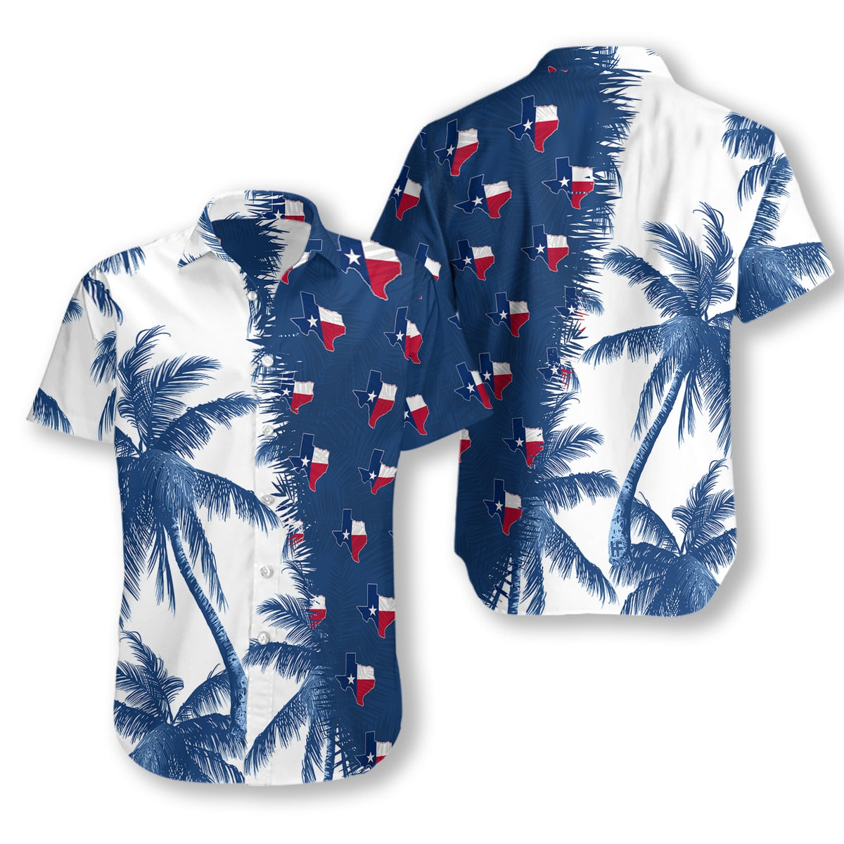 Texas Hawaiian Shirt Coconut Palm Tree, Texas Hawaiian shirts for men, Women HO2463