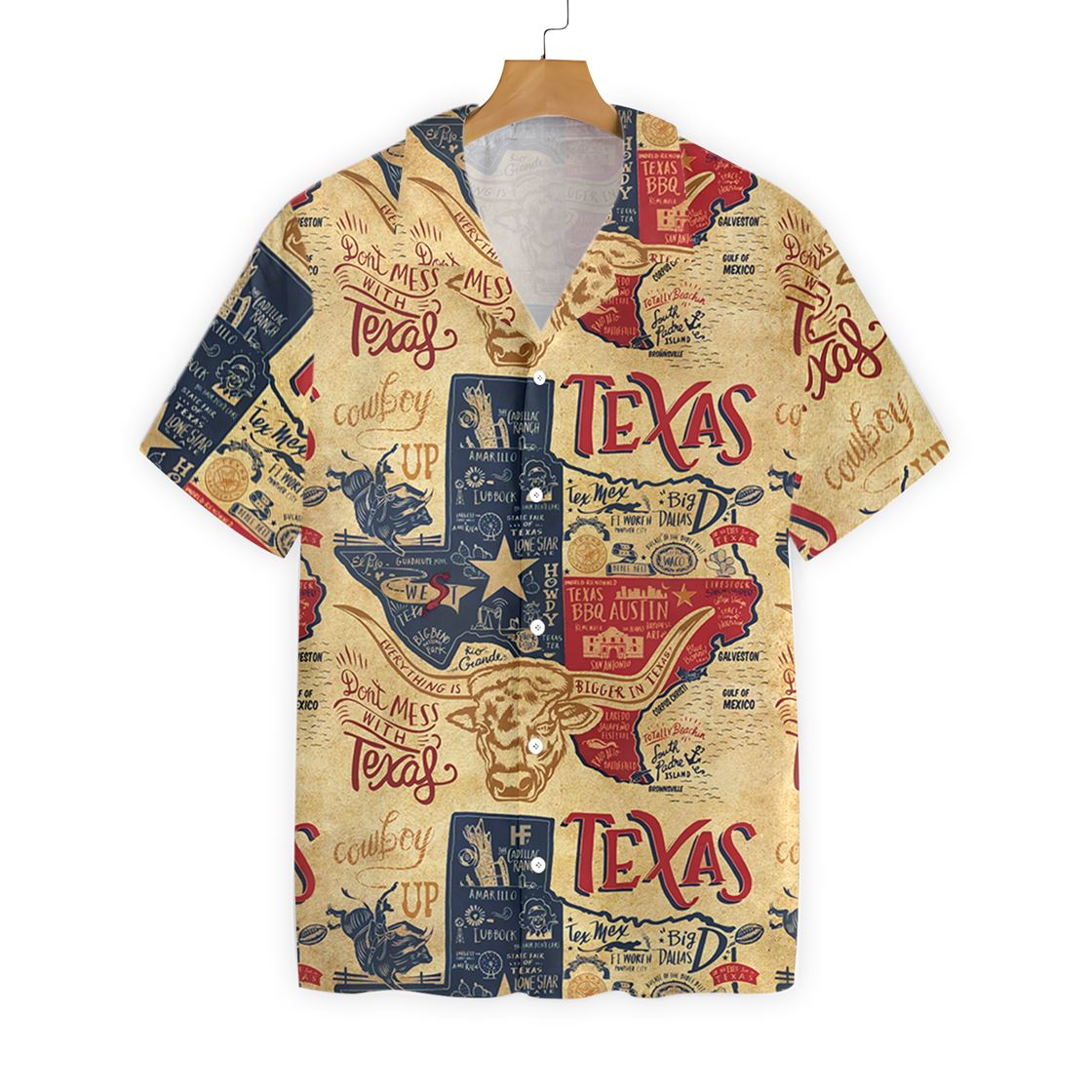 Texas Hawaiian Shirt Don’t Mess With Texas Longhorns, Hawaiian shirts for men, Women HO2465