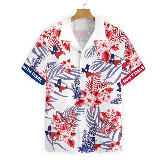 Texas Hawaiian Shirt Floral Bluebonnet Don’t Mess with, Hawaiian shirts for men, Women HO2467