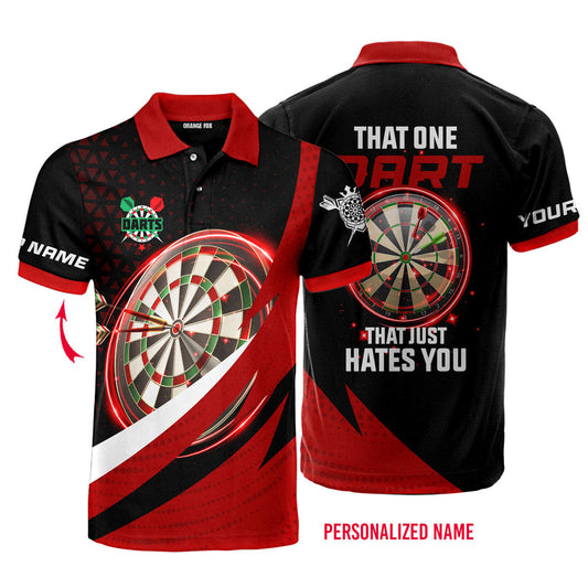 Lasfour That One Dart That Just Hates You Red Custom Name Polo Shirt DMA0036