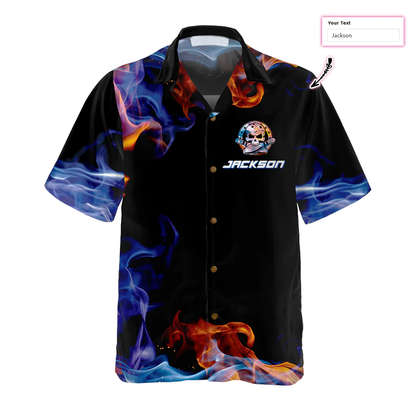 There Is No Crying In Bowling Just Lots Of Swearing Custom Hawaiian Shirt, Unique Flame Bowling Shirt, Gift for Bowler HO0131