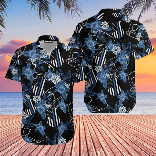 Thin Blue Line Police Hawaiian Shirt HO2272
