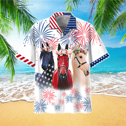 Gift for horse lovers, This Girl Runs On Jesus And Horse Black Brown Hawaiian Shirt HO2196