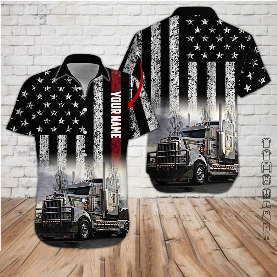 Truck Driver Custom Name Aloha Hawaiian Shirts For Men & For Women HO2369