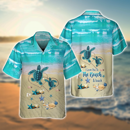 Turtle - 3D Full Print Hawaiian shirt, Summer turtle beach Hawaii Shirt , Aloha Shirt HO2242