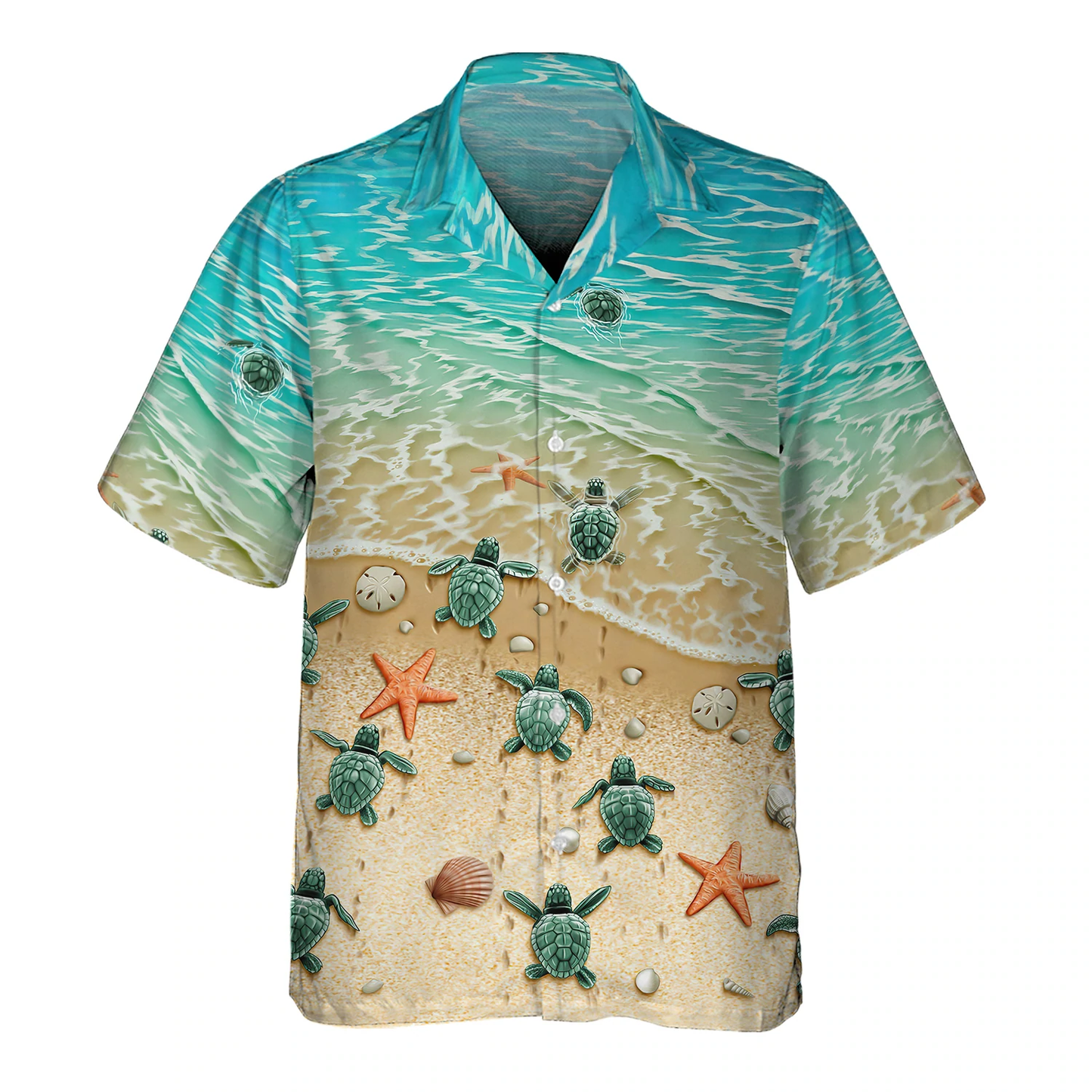 Turtle And Ocean 3D Hawaiian shirt Men's, Gift for Turtle lovers HO1473