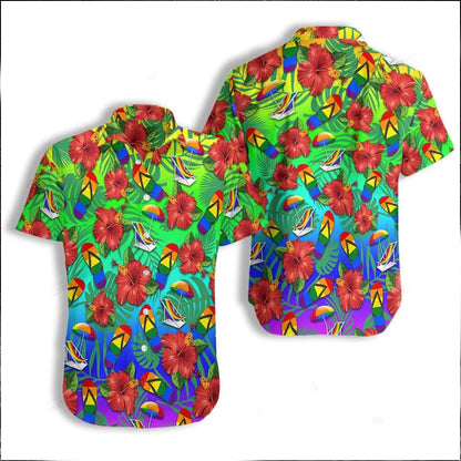 LGBT Summer Vacation Hawaiian Shirt, Rainbow Shirt, Pride Shirt, LGBT Shirt HO1446