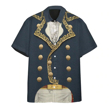 3D Marquis de Lafayette Custom Short Sleeve Hawaiian Shirt, Hawaiian shirt for men, women HO1154