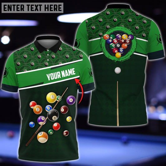 Lasfour Personalized Name Billiard Ball Polo Shirt BIA0647