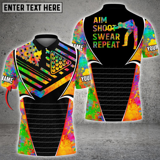 Lasfour Personalized Name Billiard Ball Player Polo Shirt BIA0625