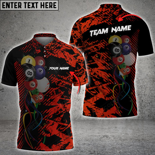 Lasfour Billiards Ball Personalized Name, Team Name Unisex 3D Shirt ( More Color Options ) BIA0548