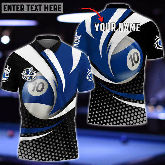 Lasfour Personalized Billiard Ball 10 Player Polo Shirt BIA0694