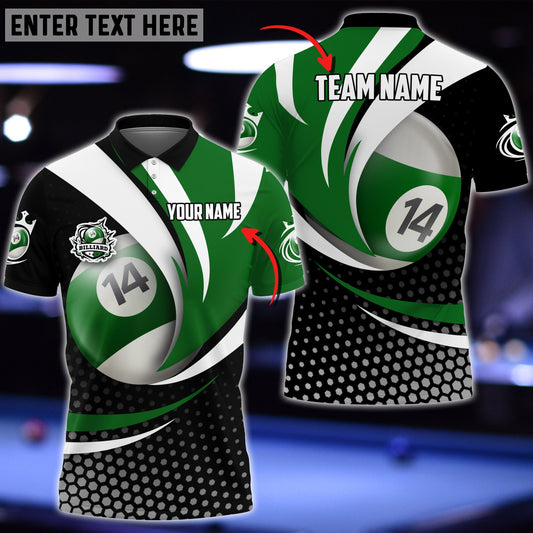 Lasfour Personalized Billiard Ball 14 Player Polo Shirt BIA0680