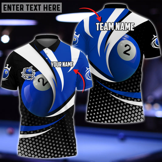 Lasfour Personalized Billiard Ball 2 Player Polo Shirt BIA0688