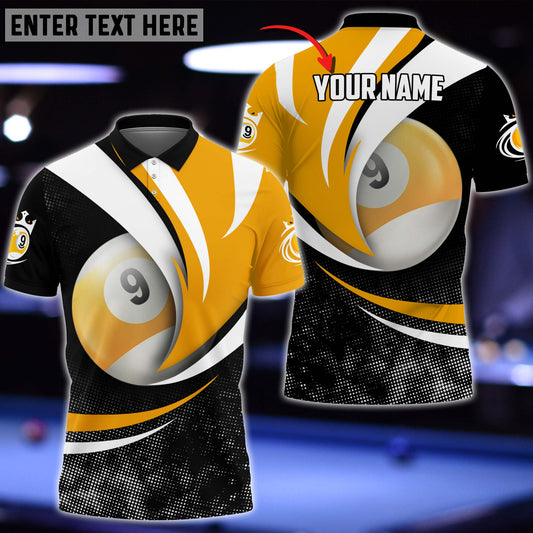 Lasfour Personalized Billiard Ball 9 Player Polo 3D Shirt BIA0703