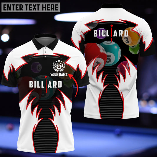 Lasfour Personalized Billiard Ball Team Name Player Polo Shirt BIA0698