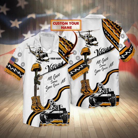 Veteran Personalized Name 3D Hawaiian Shirt, gift for Veteran HO2285