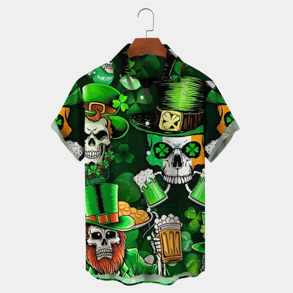 St. Patrick's Hawaiian Shirt Men's Car Short Sleeve Shirt, Hawaiian shirt for Men and women PO0113