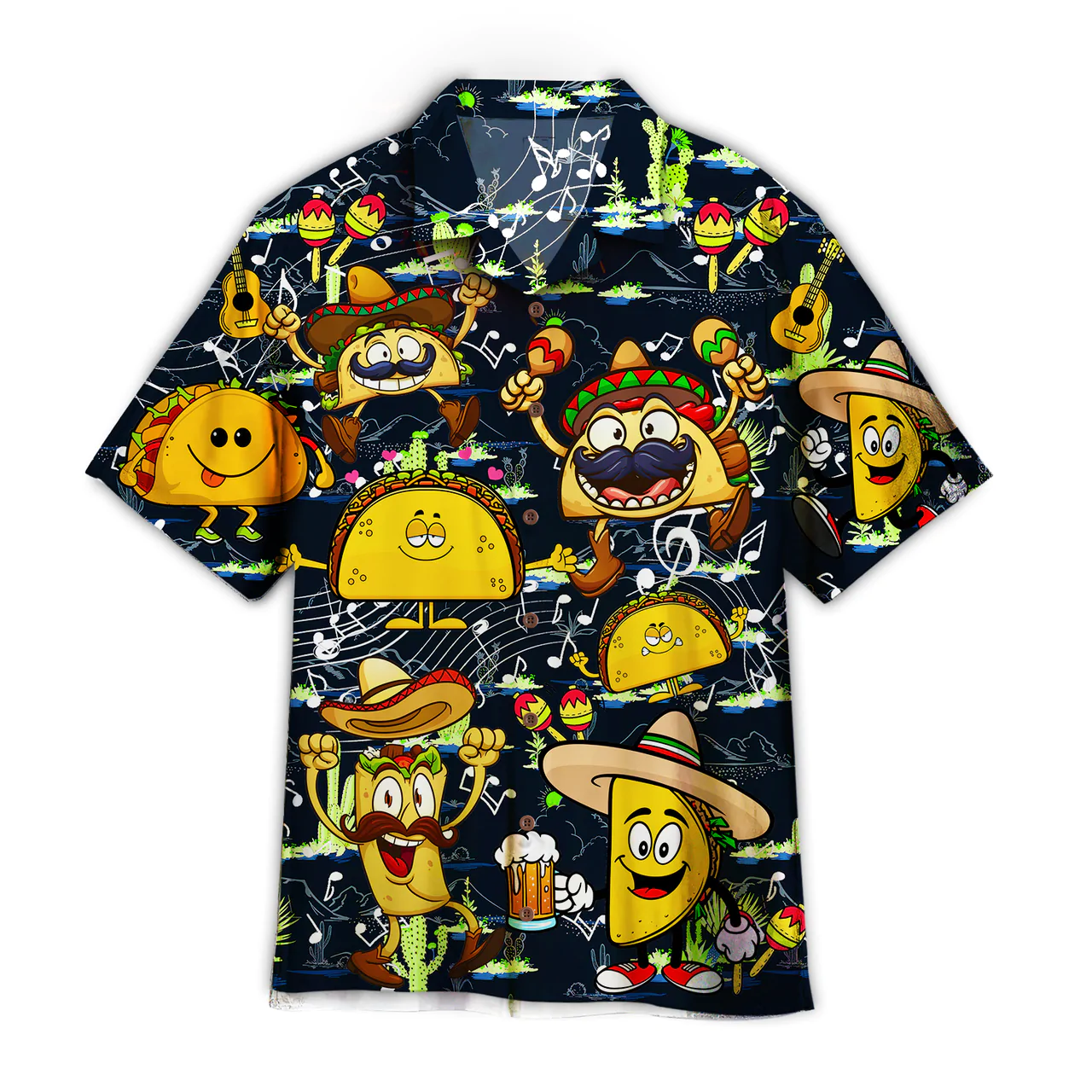Lets Fiesta Cinco De Mayo Funny Tacos Music Band Hawaiian Shirt HO0552