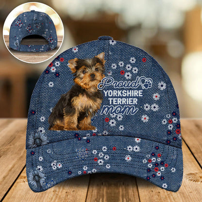 Customize Baseball Cap Hat With Pet Photo, Proud Yorkshire Terrier Mom Classic Cap Hat CO0604