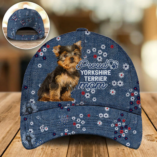 Customize Baseball Cap Hat With Pet Photo, Proud Yorkshire Terrier Mom Classic Cap Hat CO0604