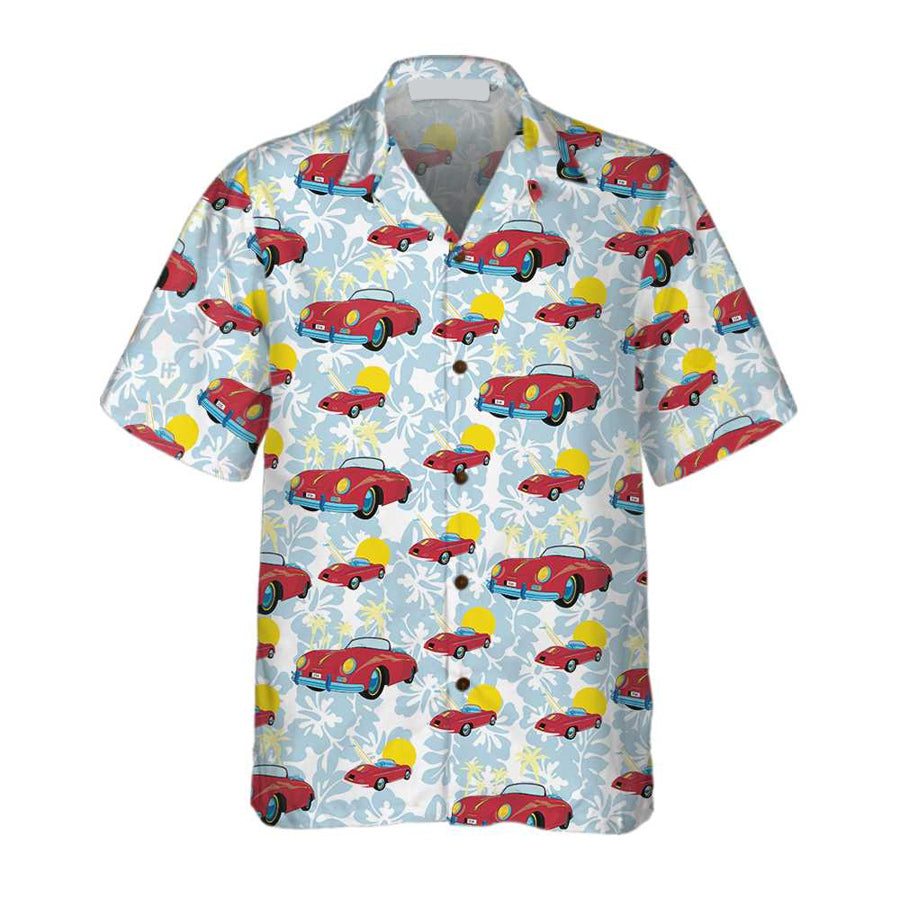Porsche 356 Tropical Floral Hawaiian Shirt for Men and women HO3122