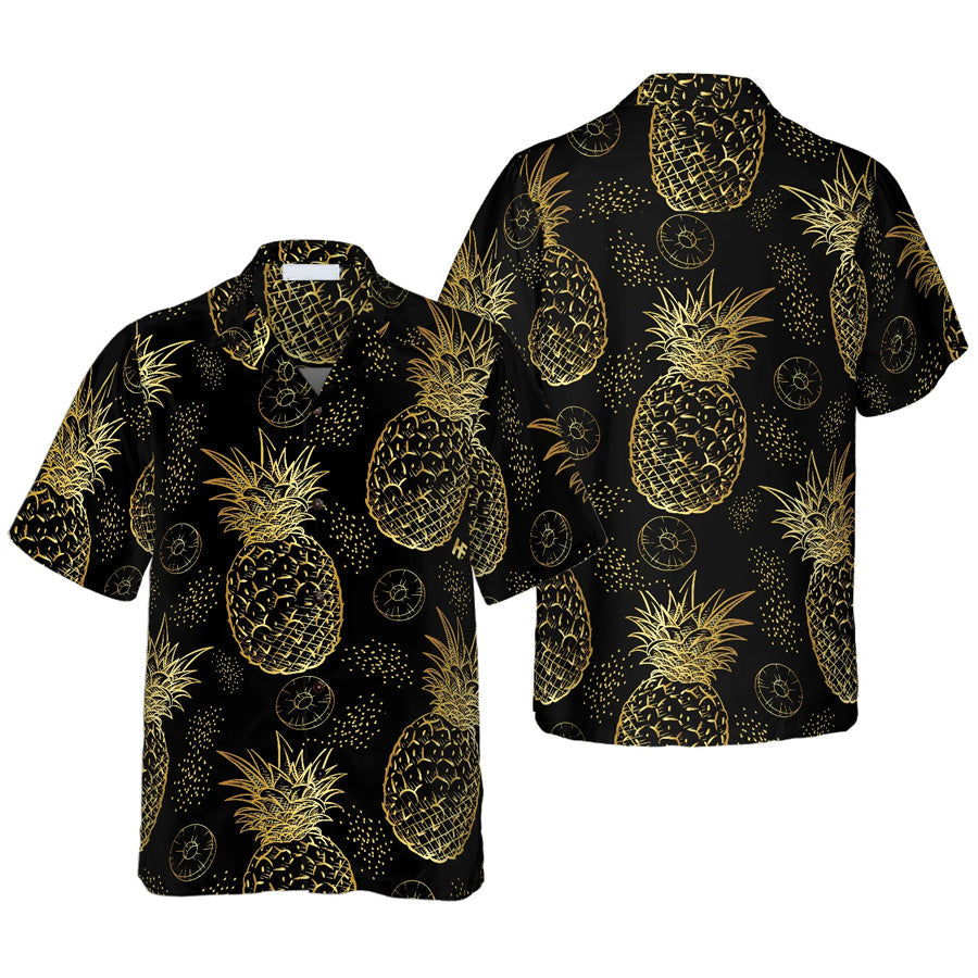 Pineapple Pattern Hawaiian Shirt, Colorful Summer Aloha Shirt For Men Women, Perfect Gift For Friend, Family HO3457