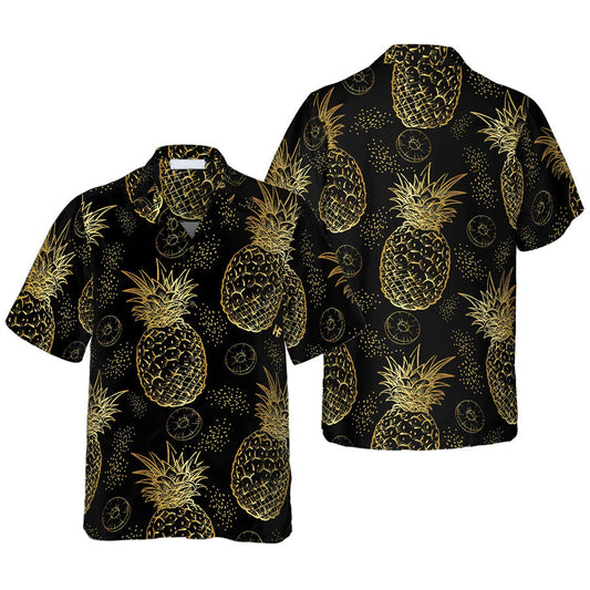 Pineapple Pattern Hawaiian Shirt, Colorful Summer Aloha Shirt For Men Women, Perfect Gift For Friend, Family HO3457