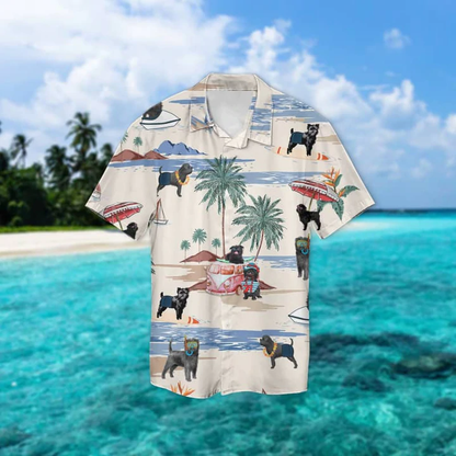 Affenpinscher Summer Beach Hawaiian Shirt, Hawaiian Shirts for Men, Hawaiian Shirts for Men, Aloha Beach Shirt HO0988