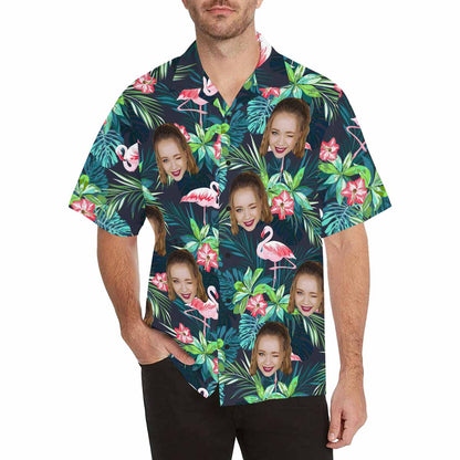Custom Face Hawaiian Shirt Photo Hawaiian Shirt for Husband Personalized Hawaiian Shirt Photo Tropical Aloha Shirt Birthday Vacation Party Gift HO4346