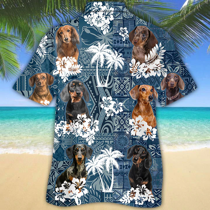 Dachshund Hawaiian Shirt, Flowers Aloha Shirt For Dog Lovers, Hawaiian shirts for men, women HO2697