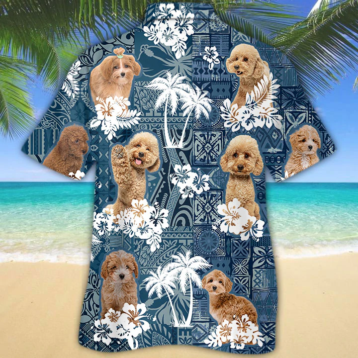 Maltipoo Hawaiian Shirt, Flower dog Short Sleeve Hawaiian Aloha Shirt, hawaiian shirt for men, women HO2689