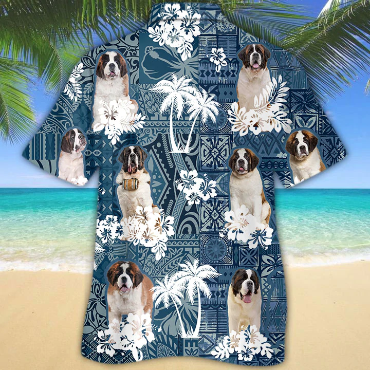 St Bernard Hawaiian Shirt HO1479