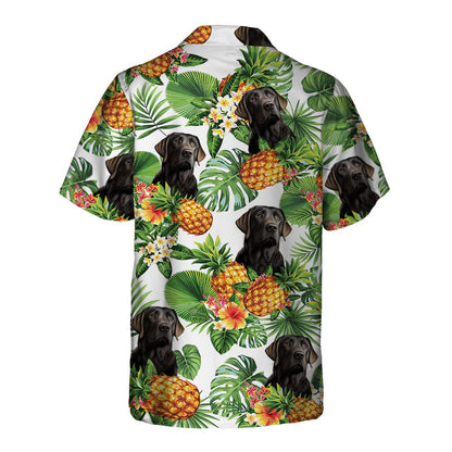 Black Labrador Retriever Tropical Pattern Hawaiian Shirt, Dog Hawaiian Shirt, summer gift for men and women HO2892