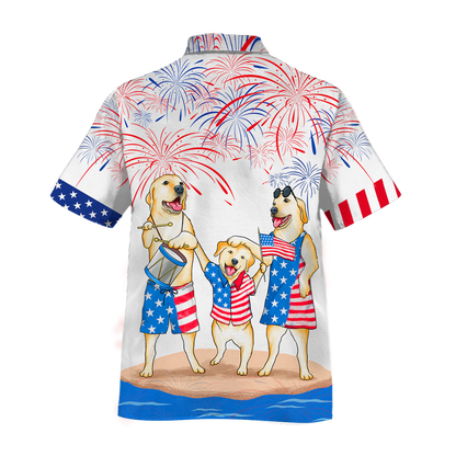 Pig Hawaiian Shirt All Over Printed For 4Th Of July, Patriotic Hawaii Aloha Shirt Short Sleeve For Men And Woman HO4996
