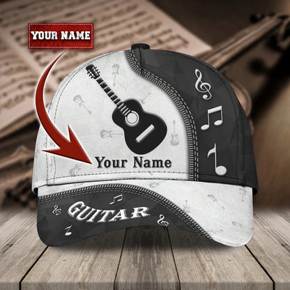 Custom Name Baseball Guitar Cap For Men And Woman, Musican 3D Cap, Guitarist Cap Hat For Summer CO0437