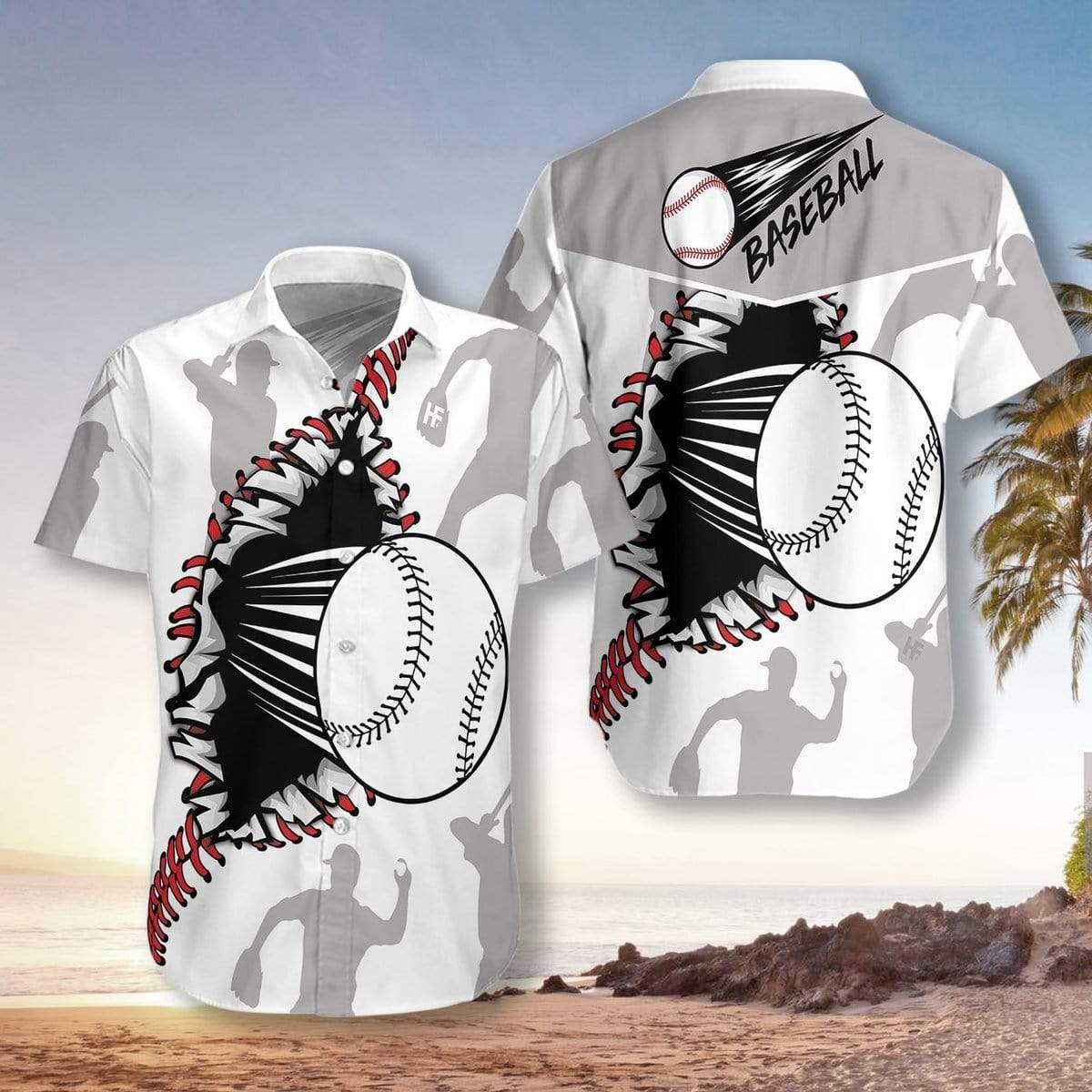 Wear Out Baseball Pattern Hawaiian Aloha Shirts HO2946