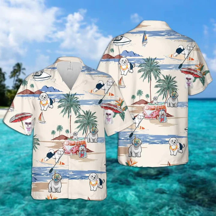 Bolognese Summer Beach Hawaiian Shirt, Hawaiian Shirts for Men, Hawaiian Shirts for Men, Aloha Beach Shirt HO0992