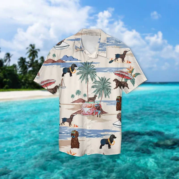 Boykin Spaniel Summer Beach Hawaiian Shirt, Hawaiian Shirts for Men, Hawaiian Shirts for Men, Aloha Beach Shirt HO0977