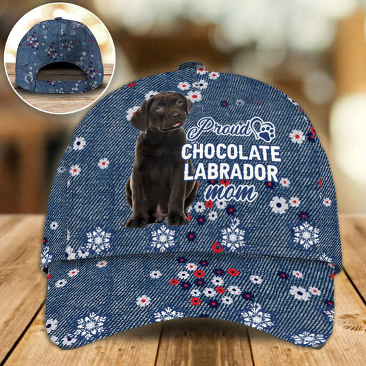 Personalized Baseball Cap With Pet Photo, Black Labrador Proud Mom Classic Cap Hat For Pet Lover CO0602