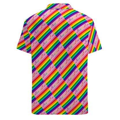Love Equality Rainbow Flag Lgbt Lesbian Gay Pride Hawaiian Vintage Shirt Mens Button Down Tropical Hawaii Beach Shirts HO4587