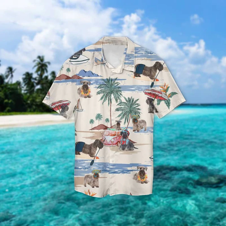 Cesky Terrier Summer Beach Hawaiian Shirt, Hawaiian Shirts for Men Short Sleeve Aloha Beach Shirt HO0956