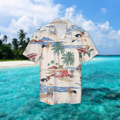 Chihuahua Summer Beach Hawaiian Shirt, Aloha Short Sleeve Dog In Hawaiian Shirts HO4905