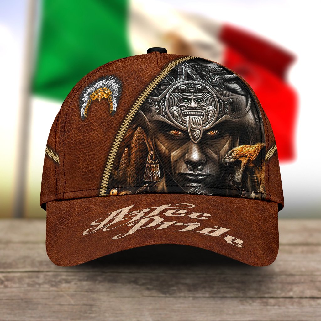 Cool 3D Full Printed Aztec Pride Baseball Cap, Astec Mexico Hat, Aztec Gift For Him CO0510