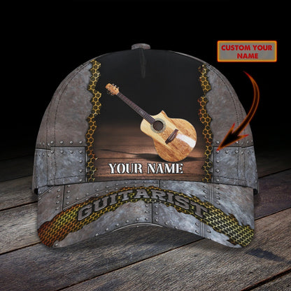 Custom Name Baseball Guitar Cap For Men And Woman, Musican 3D Cap, Guitarist Cap Hat For Summer CO0437