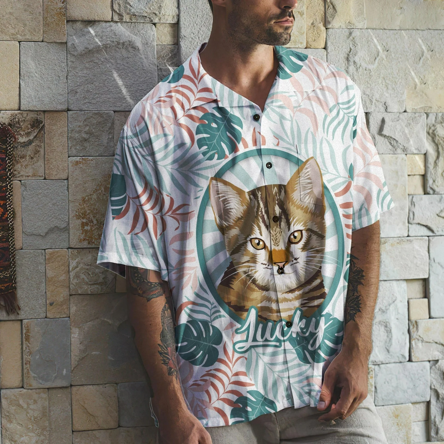 Custom Hawaiian Shirts With Dog Hand-Painted Portrait, Upload Photo Dog Shirt, Gift For Pet Lover HO4327